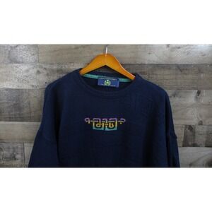 Blarney Castle Designs Sweater Mens XL Navy Pullover Irish 90s Vintage Knit